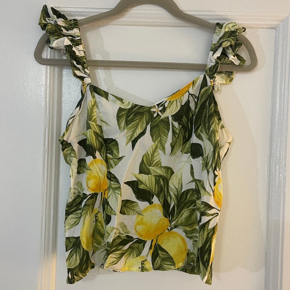 Lemon ruffle top